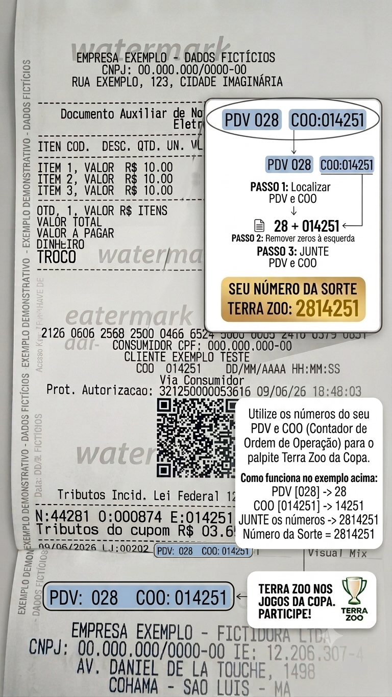 Como encontrar PDV e COO no cupom fiscal